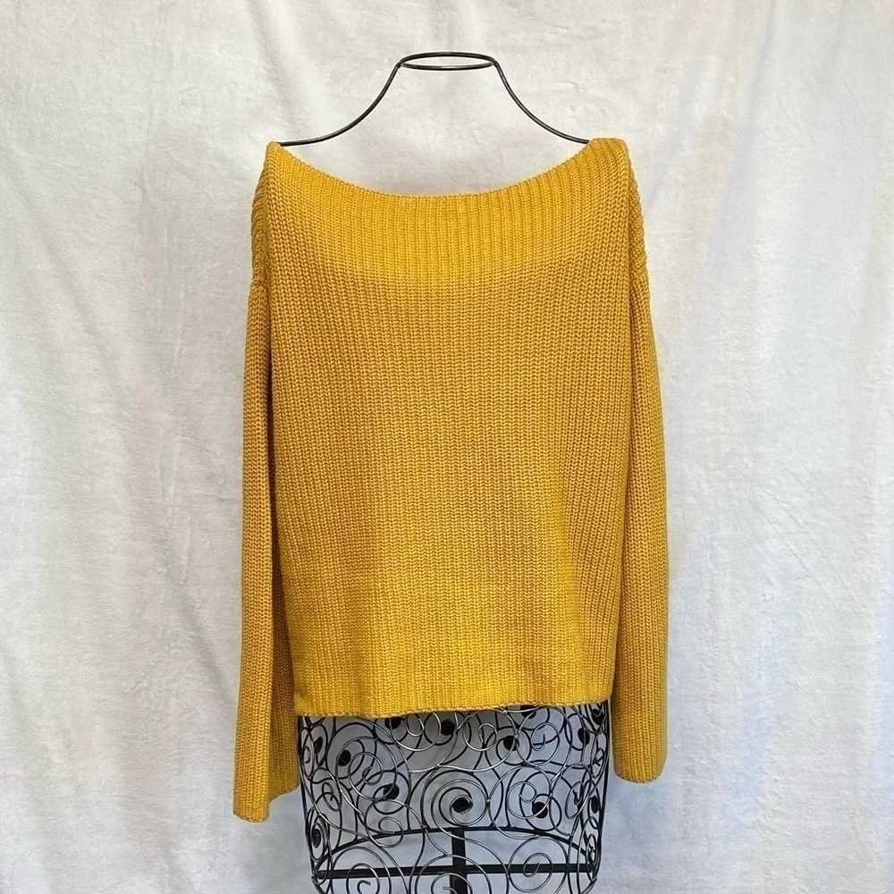 Mustard yellow knit sweater size S by H&M